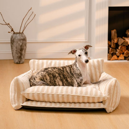 Canapé-lit à rayures Woof & Purr pour chien et chat